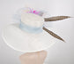 Wide Brim Sinamay Kentucky Derby Hat: Feather Flower Tea Party Wedding
