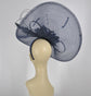 Navy Blue Feather Fascinator Hat: Royal Ascot Kentucky Derby Wedding