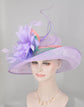 Lavender Kentucky Derby Hat: Feather Flower Royal Ascot Hat