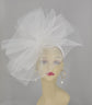 White Crinoline Fascinator Hat: Kentucky Derby, Wedding, Tea Party
