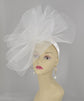 White Crinoline Fascinator Hat: Kentucky Derby, Wedding, Tea Party