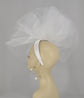 White Crinoline Fascinator Hat: Kentucky Derby, Wedding, Tea Party