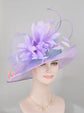 Lavender Kentucky Derby Hat: Feather Flower Royal Ascot Hat