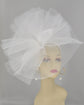 White Crinoline Fascinator Hat: Kentucky Derby, Wedding, Tea Party