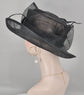 Wide Brim Black Sinamay Derby Hat: Kentucky Millinery