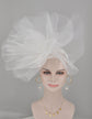 White Crinoline Fascinator Hat: Kentucky Derby, Wedding, Tea Party