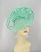 Turquoise Sinamay Fascinator Hat: Feather Flower Kentucky Derby Headband