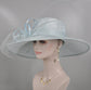 Powder Blue Sinamay Wide Brim Hat: Kentucky Derby, Tea Party