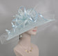 Powder Blue Sinamay Wide Brim Hat: Kentucky Derby, Tea Party