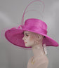 Fuchsia Sinamay Wide Brim Hat: Kentucky Derby, Ascot Races