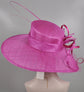 Fuchsia Sinamay Wide Brim Hat: Kentucky Derby, Ascot Races
