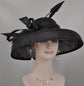 Black Sinamay Dome Hat: Audrey Hepburn Style Kentucky Derby Tea Party