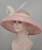 Blush Pink Sinamay Dome Hat: Audrey Hepburn Style DerbyTea Party