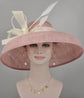 Blush Pink Sinamay Dome Hat: Audrey Hepburn Style DerbyTea Party