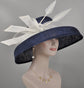 Navy Blue Sinamay Dome Hat: DerbyTea Party Hat