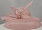 Dusty Pink Sinamay Dome Hat: Audrey Hepburn Style, Kentucky Derby