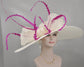 Ivory Feather Kentucky Derby Hat: Royal Ascot Wedding Party Hat