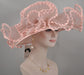 Church Kentucky Derby Hat Carriage Tea Party Wedding Wide Brim Woman&