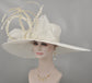 Wide Brim Feather Derby Hat: Royal Ascot Wedding Party