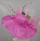 Fuchsia Sinamay Kentucky Derby Hat: Hot Pink Floral Tea Party Hat
