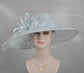 Powder Blue Sinamay Wide Brim Hat: Kentucky Derby, Tea Party
