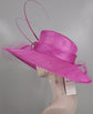 Fuchsia Sinamay Wide Brim Hat: Kentucky Derby, Ascot Races