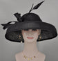 Black Sinamay Dome Hat: Audrey Hepburn Style DerbyTea Party