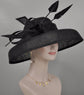 Black Sinamay Dome Hat: Audrey Hepburn Style DerbyTea Party