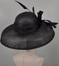 Black Sinamay Dome Hat: Audrey Hepburn Style DerbyTea Party