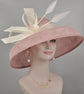 Blush Pink Sinamay Dome Hat: Audrey Hepburn Style DerbyTea Party