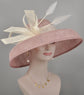 Blush Pink Sinamay Dome Hat: Audrey Hepburn Style DerbyTea Party