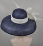 Navy Blue Sinamay Dome Hat: DerbyTea Party Hat