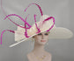 Ivory Feather Kentucky Derby Hat: Royal Ascot Wedding Party Hat