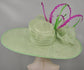 Spring Green Kentucky Derby Hat: Feathered Ascot Tea Party Hat