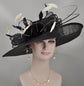 Sinamay Kentucky Derby Hat: Feathered Church Ascot Hat