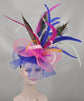 Peacock Pheasant Feather Fascinator Hat: Custom Sinamay Crin Design