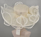 Ivory Wide Brim Kentucky Derby Hat,Ascot Hat for Wedding & Tea Party, Garden Party Hat, Mother of the Bride, Church