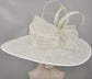 Wide Brim Feather Derby Hat: Royal Ascot Wedding Party