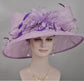 Wide Brim Sinamay Derby Hat: Feather Flower Wedding Tea Party