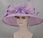 Wide Brim Sinamay Derby Hat: Feather Flower Wedding Tea Party