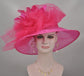 Fuchsia Organza Kentucky Derby Hat: Tea Party Wedding Hat
