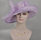 Lavender Sinamay Kentucky Derby Hat: Wide Brim Wedding Millinery
