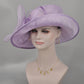 Lavender Sinamay Derby Hat: Wide Brim Wedding Millinery