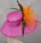 Amazing Wide Brim Sinamay Hat Church Kentucky Derby Hat Carriage Tea Party Wedding  Feather Flower Peacock Feathers and Pheasant Feathers