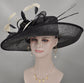 Sinamay Kentucky Derby Hat: Feathered Church Ascot Hat
