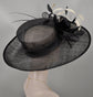 Sinamay Kentucky Derby Hat: Feathered Church Ascot Hat