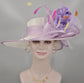 Lavender Feather Sinamay Derby Hat: Kentucky Derby, Tea Party