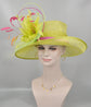 Lime Green Kentucky Derby Hat: Feather Flower Tea Party Wedding