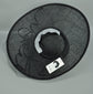 Black Wide Brim Sinamay Derby Hat: Feather Flower Tea Party Hat