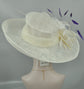 Sinamay Kentucky Derby Hat: Wide Brim Tea Party Wedding Hat